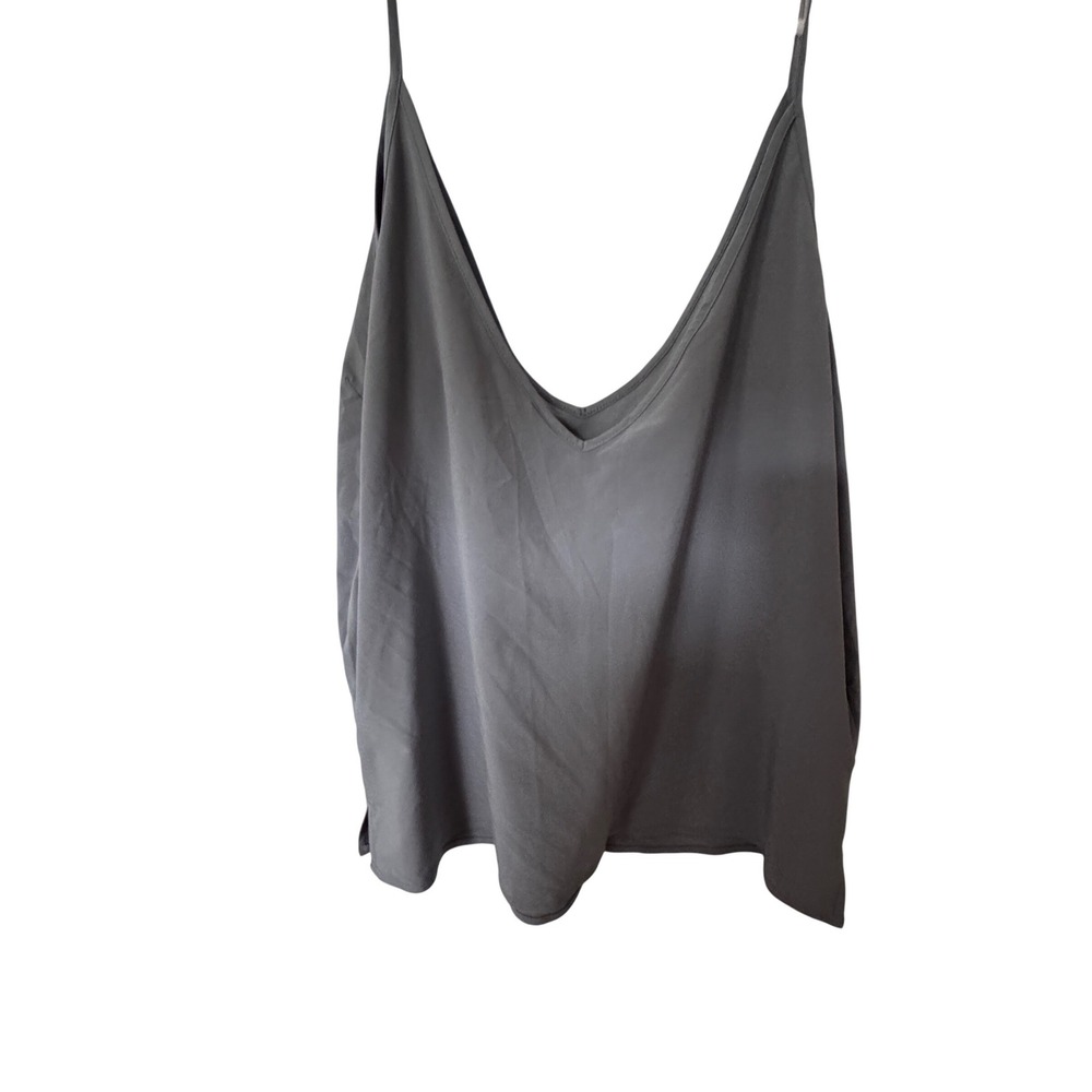 Vuori Lux Camisole Gray V-Neck Spaghetti Strap Tank Top Womens L